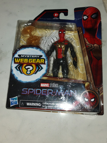 Spider-man Mystery Web Gear Con Traje Rojo Y Negro 15 Cm