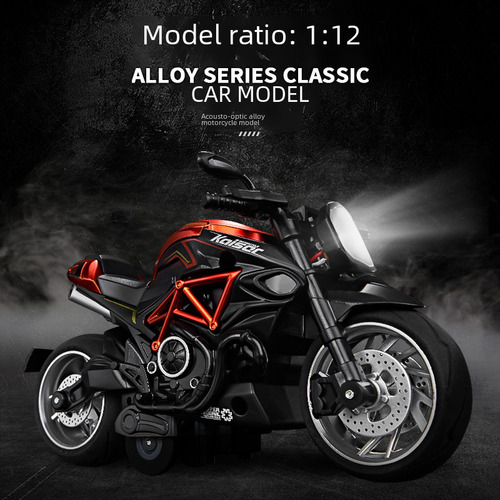 Modelo Mingyuan Alloy Pull Back De Juguete Para Motocicleta