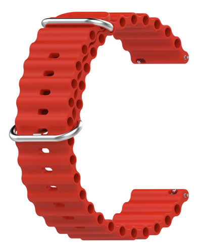 Pulseira Oceano Compatível Com Zeblaze Gts 3 Plus / C20 Pro Cor Vermelho