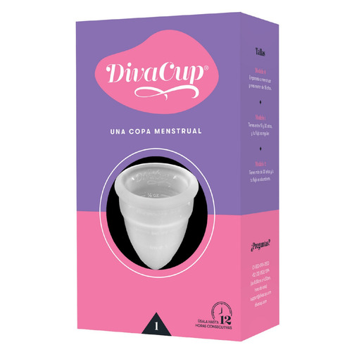 Imagen 1 de 1 de Copa menstrual Diva Cup 1 blanca