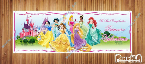 Princesas Cartel De Papel 90x32cm