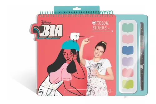  Bia Acuarelas Disney Colores Escolar Pincel Dibujo Oficial