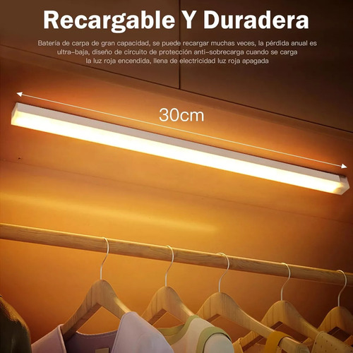 Heaimo 4pzs Lámparas Con Sensor De Movimiento Recargable Noche Led