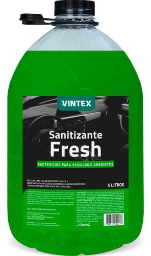 Aromatizante Sanitizante Automotivo Fresh 5l Vonixx Vintex