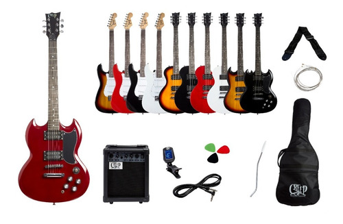 Pack Guitarra Sg Y Amplificador Creep Completo Wrd