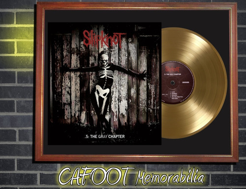 Slipknot 5: The Gray Chapter Tapa Lp Y Disco Oro Enmarcados