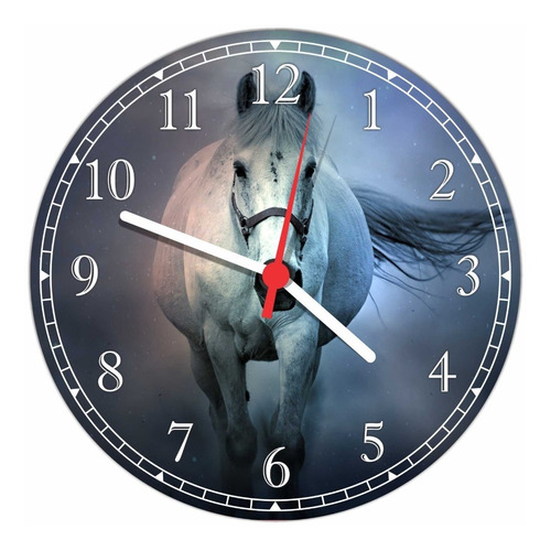 Relógio De Parede Cavalos Animais Decorar Quartz 30 Cm Q009