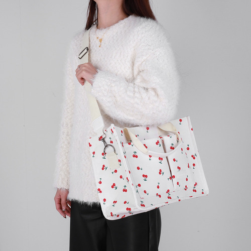 I Bolso De Mano Con Estampado De Cerezas For Mujer, Con
