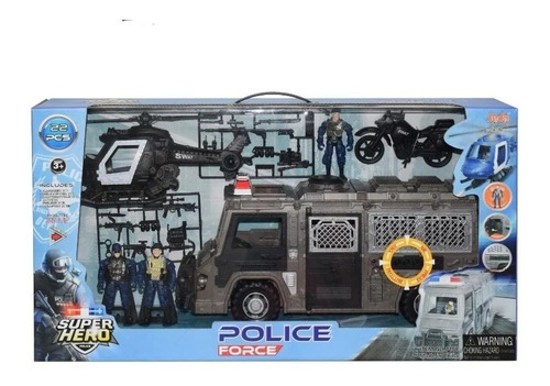 Set Policia Vehiculos 3 Figuras 22 Piezas C/ Sonido 71302 Ed