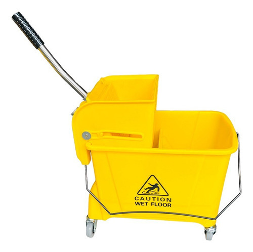 Balde 20 Litros Con Exprimidor Color Amarillo