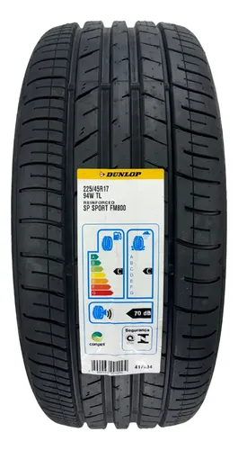 Pneu Dunlop 225/45r17 Fm800 Aro 17 Cruze Civic Corolla