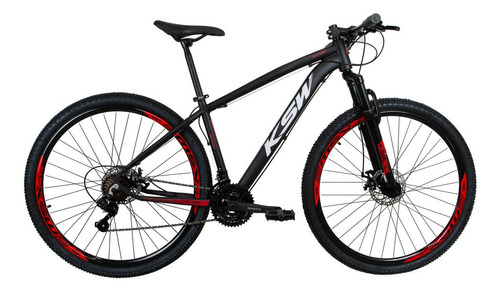 Bicicleta Aro 29 Ksw Xlt Câmbios Sunrun 24v - Cubo Roler Vf Cor Preto/vermelho Tamanho Do Quadro 15