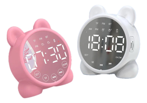 Mini Reloj Despertador Luz Y Bocina Bluetooth Alarma Se/card