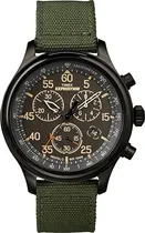 Comprar Timex | Hombre | Tw4b12300 | Expedition | El Cronógrafo Color Del Fondo Verde Oliva Color De La Correa Verde Oscuro Color Del Bisel Negro
