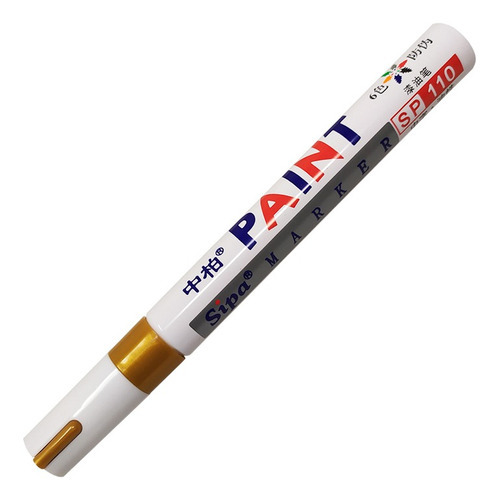 Marcador Permanente Sipa Paint Sp101 Blanco Punta Porosa