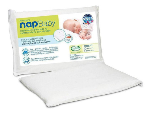 Travesseiro Baby Visco Elastico Nasa Antisufocante Nap