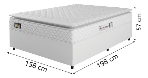 Cama Box Casal Queen Colchão Espuma D33 New Millenium Hellen