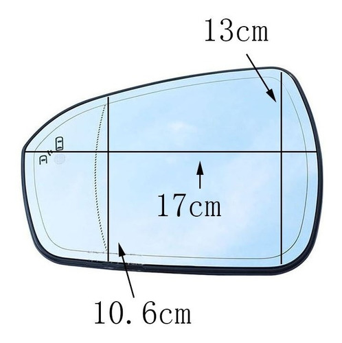 Subconjunto Lente Retrovisor Fusion 16 A 20 C/ Ponto Cego Di