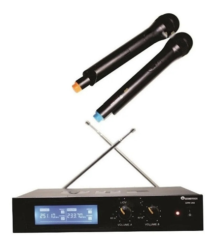 Micrófono Inalambrico Doble Sound Track Stw-vh2 Vhf +