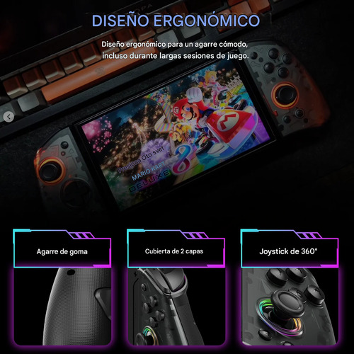 Joycon Gamepad Qrd Stellar T5 Para Switch Pc Android