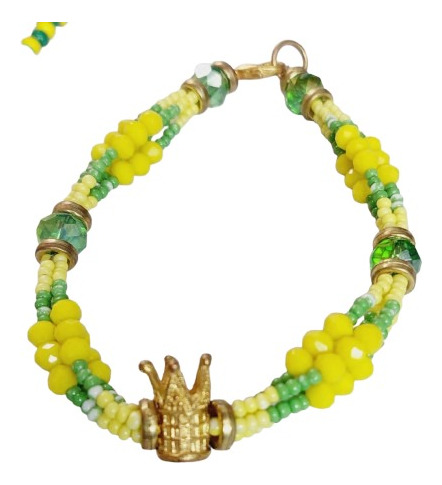 Mazo Santería Cubana Orula Y Pulsera Ambos Cristales Cauris