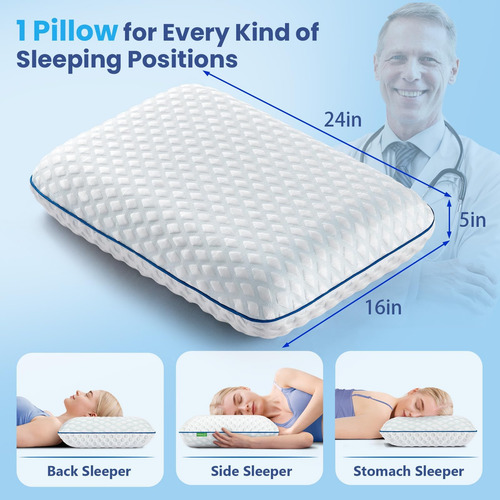 Almohadas De Espuma Viscoelástica De Gel Refrescante Para Do