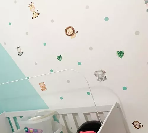 Adesivo Parede Infantil Bebê Desenho Dinossauro Safari Animais Lindos Super  Fofos Decoração Quarto HD