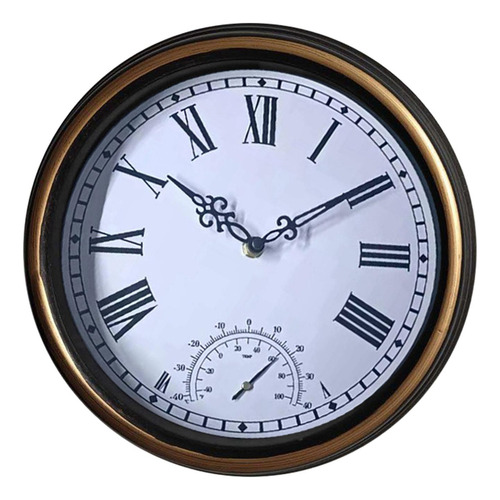 Reloj Y Termómetro Para Exteriores Con Pilas Decorativas De