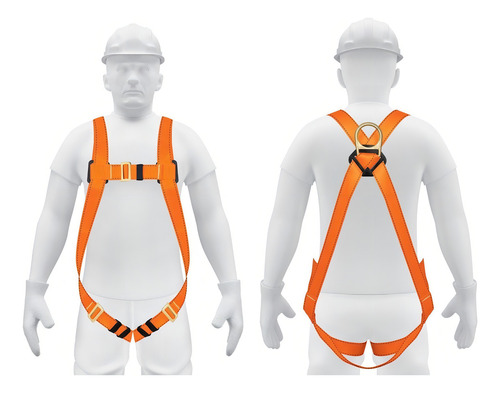 Kit Contra Caidas, Arnes De Un Anillo, Truper 100886 Color Naranja