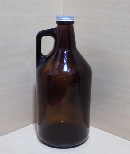 Botellon Growler 1.9lt Garrafa Vidrio Ambar Pettish Online