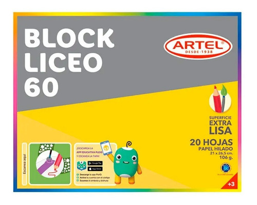 Imagen 1 de 2 de Block Liceo 60 20 Hojas Artel