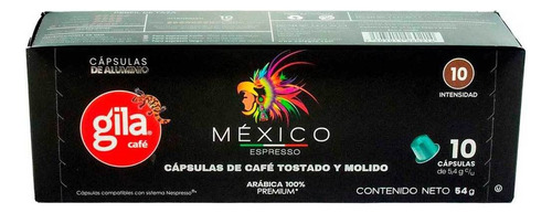 Cápsulas Café Gourmet Gila Espresso 10 Piezas 54 G