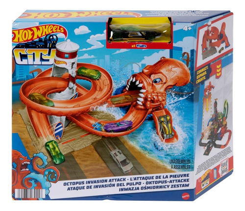 Hot Wheels City Nemesis Pulpo Hdr31- Giro Didactico Color Multicolor