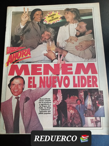 Revista Ahora 294 Menem Presidente 1989 N° De Colección 25/5