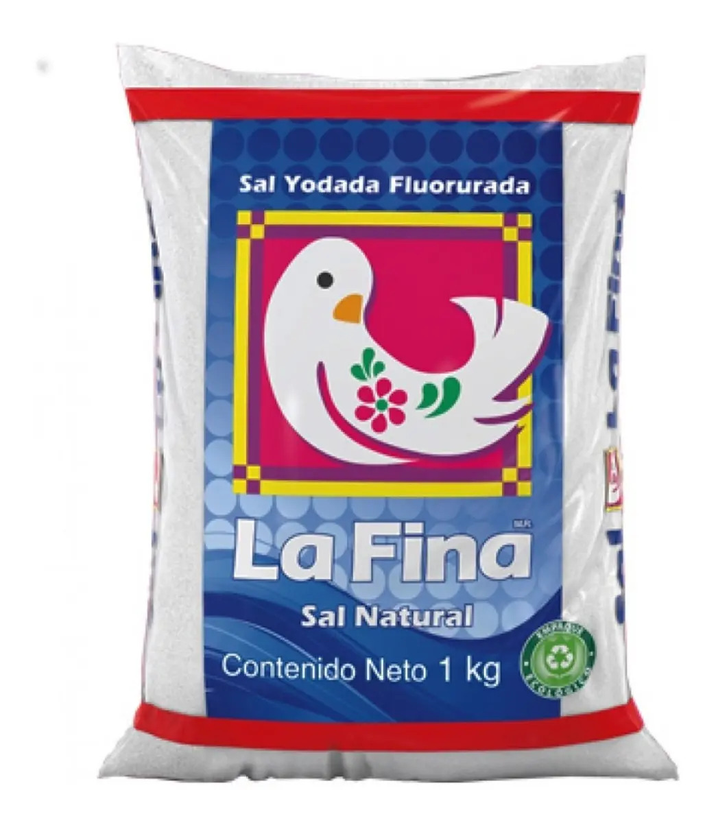 Sal La Fina Yodada Fluorurada Bolsa 1kg