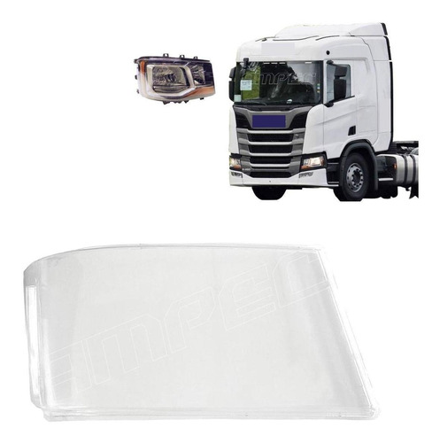 Lente Para Farol Compatível Scania Ntg S6 Série 6 Direito