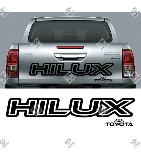 Stickers Toyota Hilux Letras Portalón 