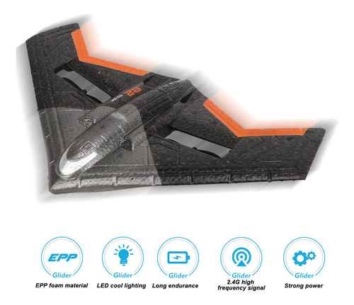 Modelo De Avión Rc Glider De 2.4 Ghz Con Resistencia A Colis