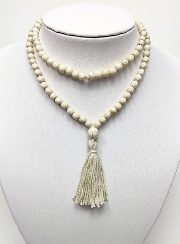 Japa Mala Collar Rosario Hindú 108 Cuentas De Piedra 6 Mm