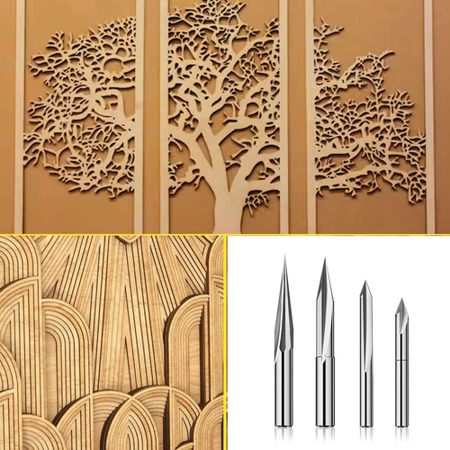 Compatible Juego De Brocas Cnc Con Vástago De 1/4,