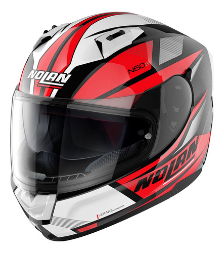 Casco Moto Integral Nolan N60-6 Downshift Doble Visor Color Rojo Tamaño del casco XL