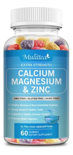 Calcio Magnesio Zinc Con Vitamina D3 En Gomitas 60 Gomitas