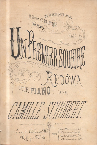 Un Premier Sourire Partitura Para Piano Camille Schubert 