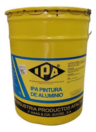 Pintura Aluminizada Asfáltica Ipa Para Mantos Cuñete 5 Gal