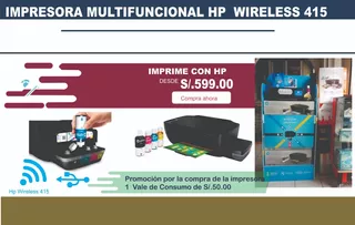 Multifuncional De Tinta Hp Ink Tank Wireless 415