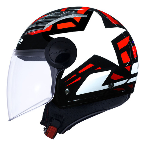 Capacete Ls2 Of562 Airflow Starwar Branco/vermelho