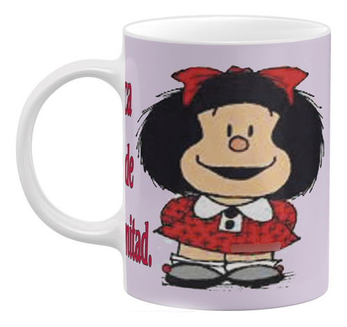 Taza Blanca Mafalda Y La Amistad