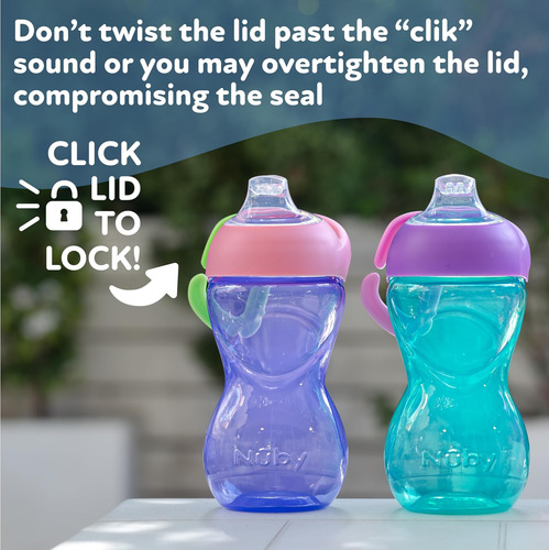 Nuby Sin Derrames Clik -it Boñut Suave Copa De Sorbo Con De
