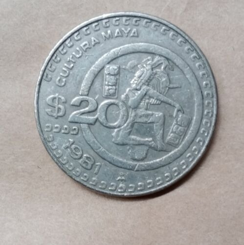 Moneda Cultura Maya $20.  1980, 81, 82 Y 84 Lote#3; 97 Pzas.