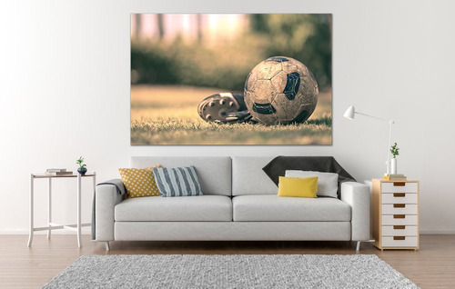 Cuadro Moderno Canvas, Balón De Fútbol Usado